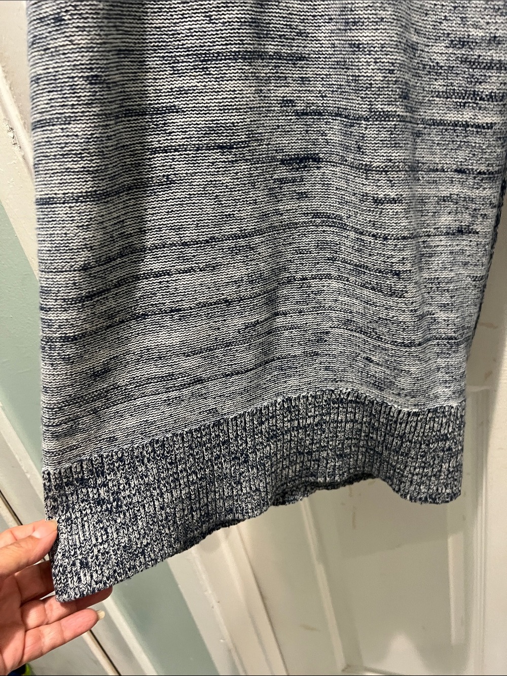 Free People Blue with White Flare Knit Pants - Picture 9 of 12